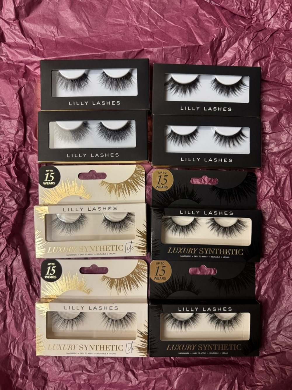 Lilly Lashes Luxury Synthetic False Lashes - Black and White Packaging